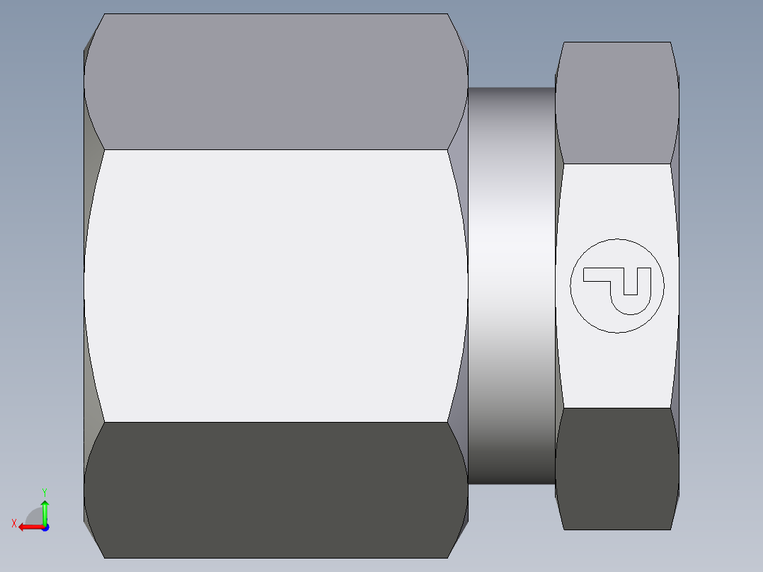 卡套式工业通用硬管接头EO_Blanking_plug_for_tube_ends_ROV10L71后视图