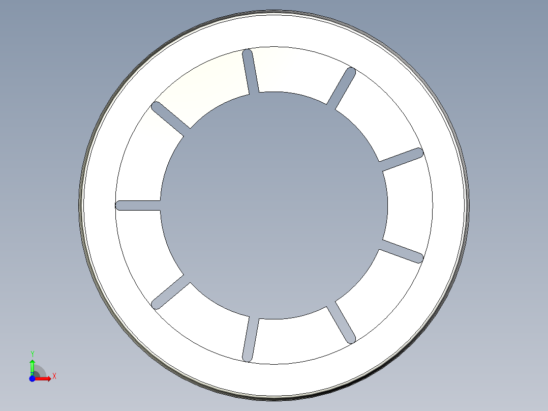 萬向滾珠配件20(B)-3D多系列多零件图纸模型前视图