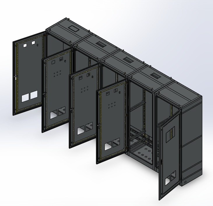 钣金柜子仿威图 非标自动化设备3D图纸设计