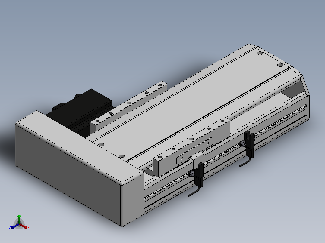 精密模组MY140-T10-100L-BR-P40B-C4-C正等轴测图