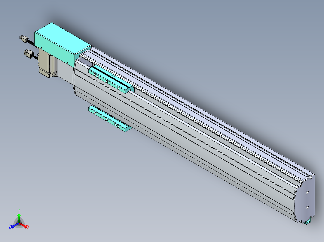 威洛博VBF同步带传动一般环境VBF14-L45-S550-BR-ZP40-C3正等轴测图