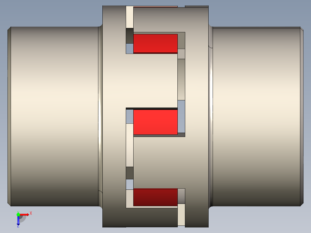 弹性联轴器1俯视图