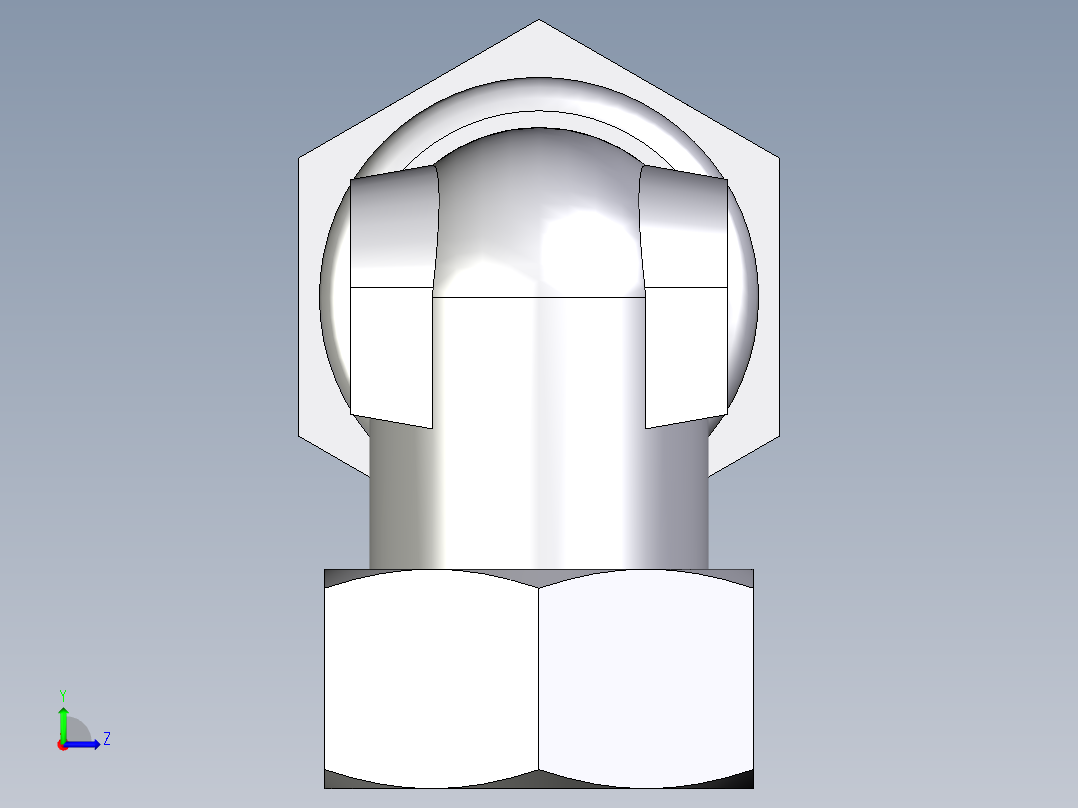 卡套式工业通用硬管接头EO_Bulkhead_elbow_WSV28L71左视图