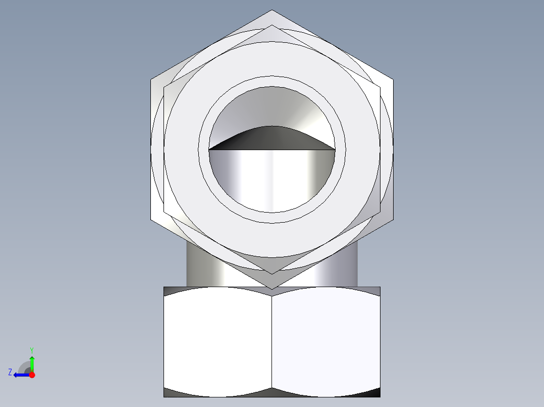 卡套式工业通用硬管接头EO_Bulkhead_elbow_WSV28L71右视图