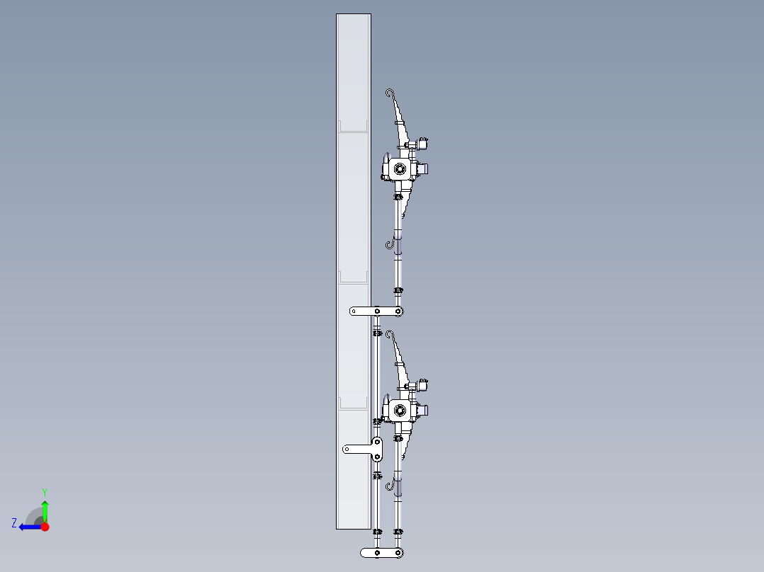 JX363-某货车双前桥转向系统优化设计【含三维+CAD图+文档】右视图