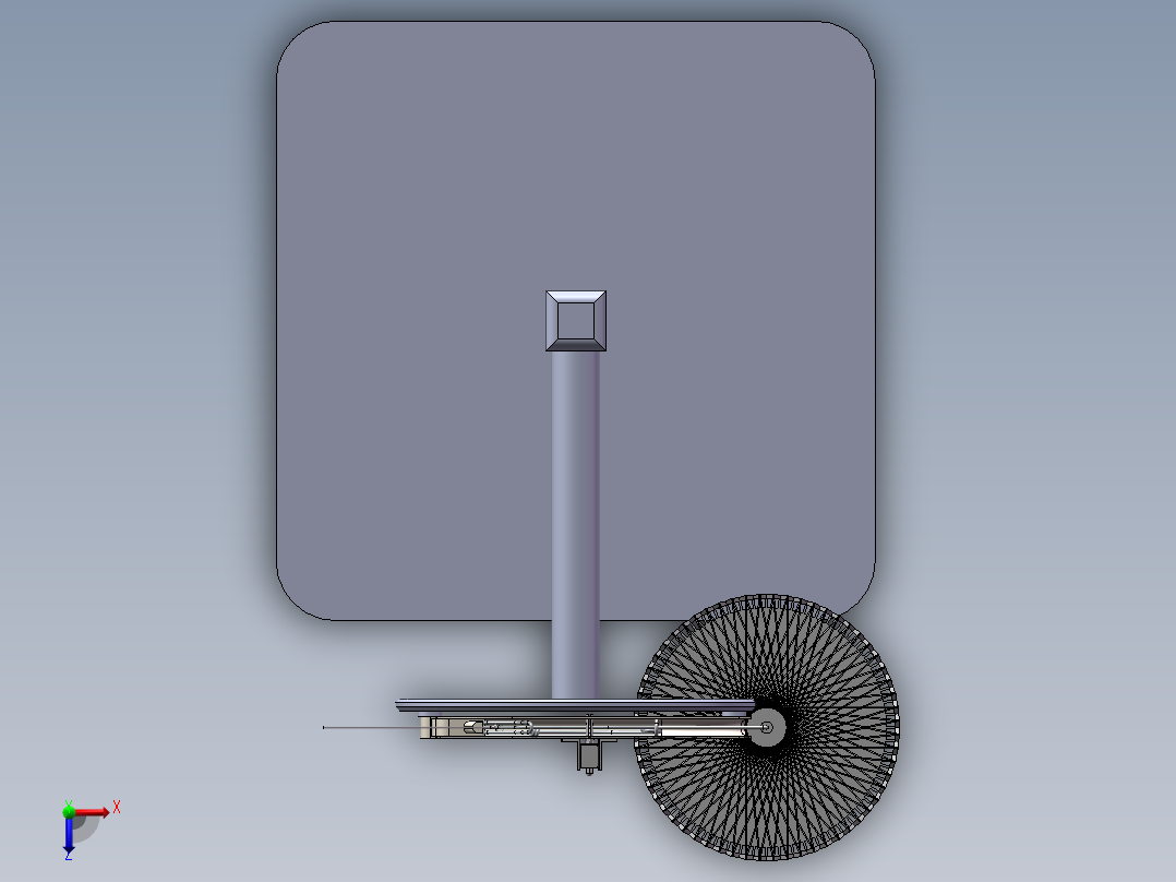 蟹笼提升机构俯视图