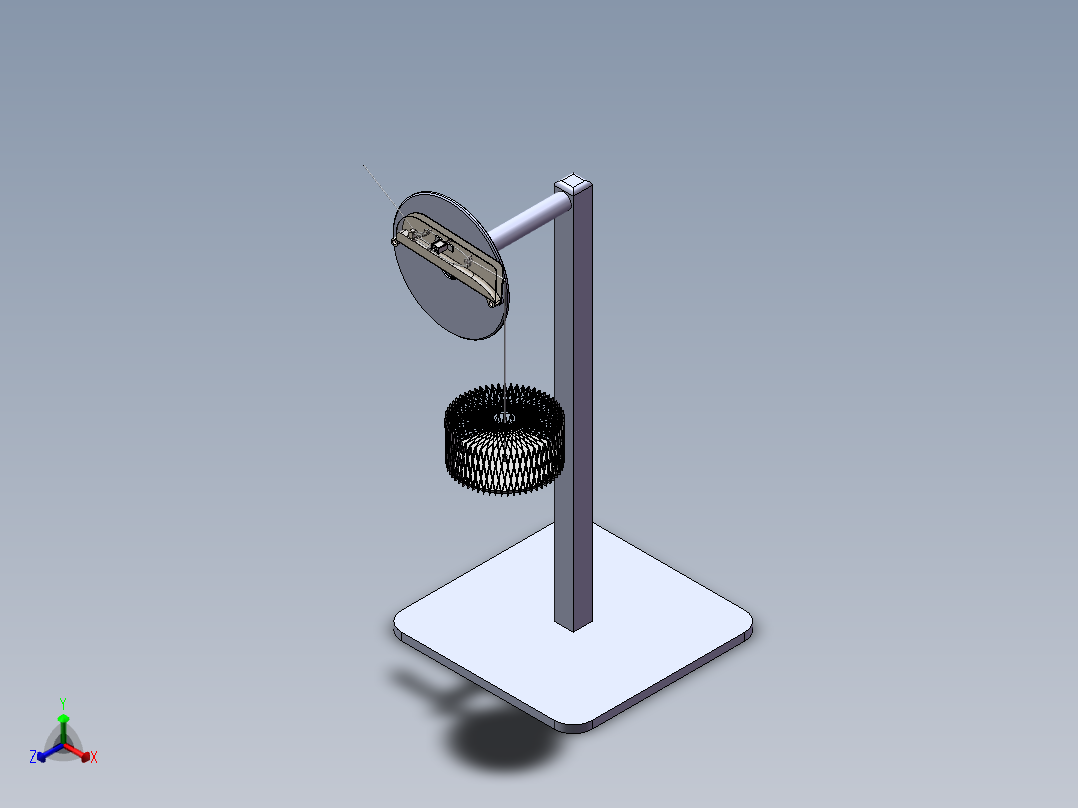 蟹笼提升机构正等轴测图