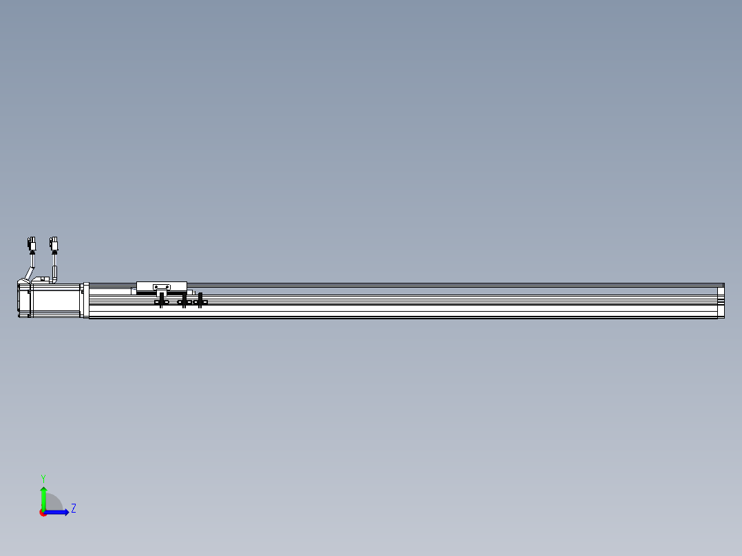 东锦丝杆传动-直线滑台模组DH102-C-L10-S900-BC-P400W-C3左视图