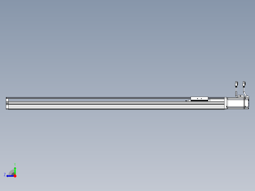 东锦丝杆传动-直线滑台模组DH102-C-L10-S900-BC-P400W-C3右视图