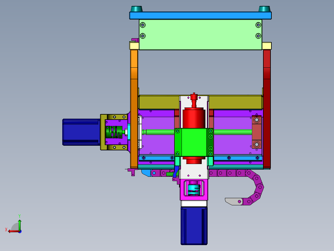 量产台式微型CNC三轴（sw17+工程图）后视图