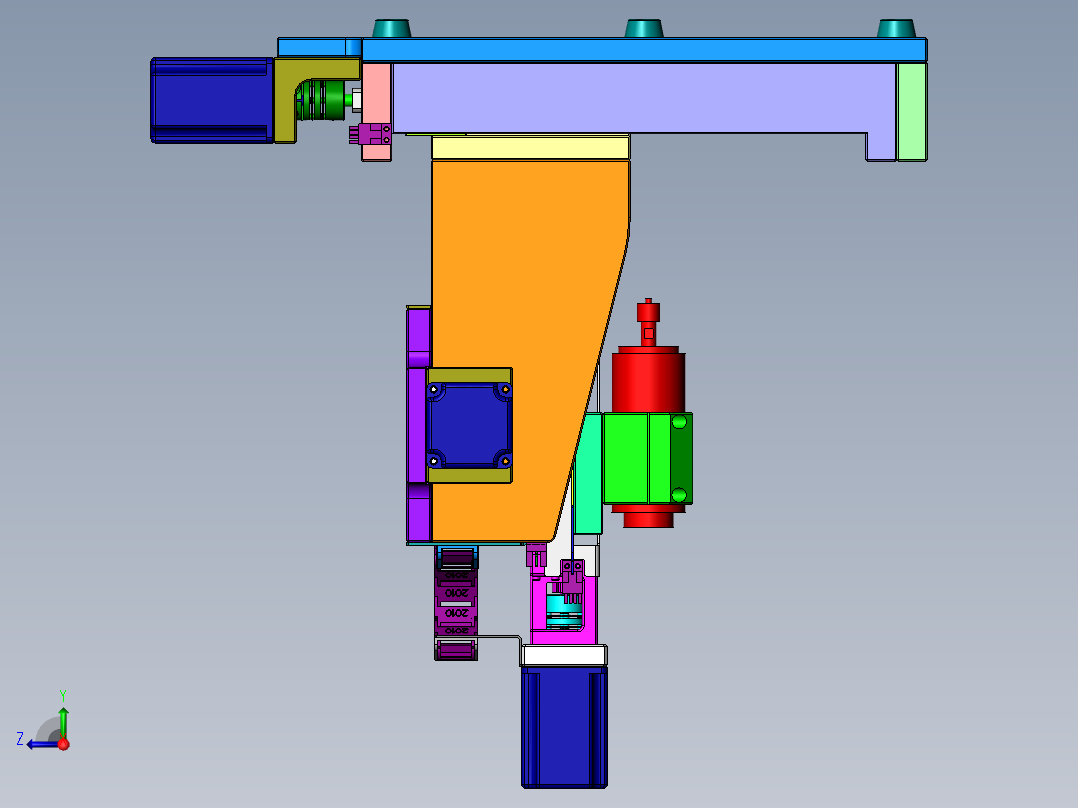 量产台式微型CNC三轴（sw17+工程图）右视图