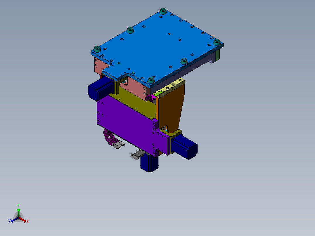 量产台式微型CNC三轴（sw17+工程图）正等轴测图