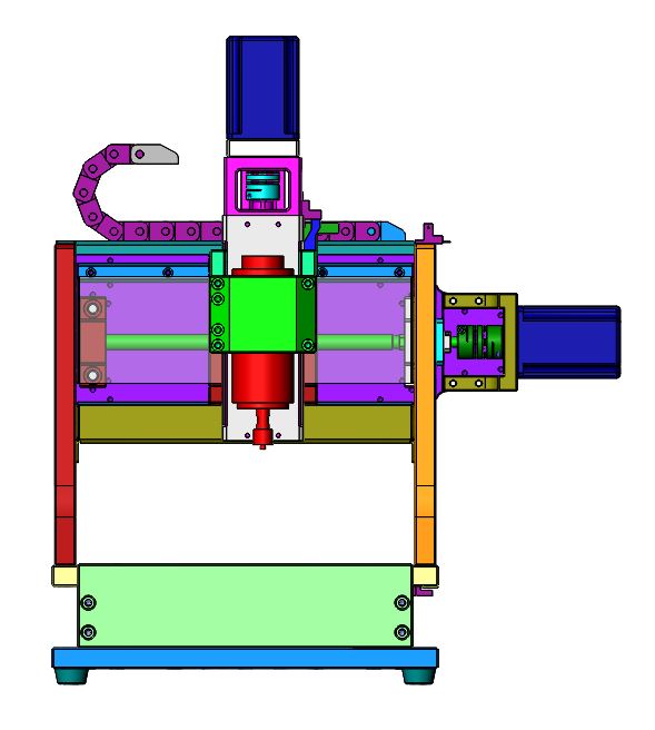 量产台式微型CNC三轴（sw17+工程图）