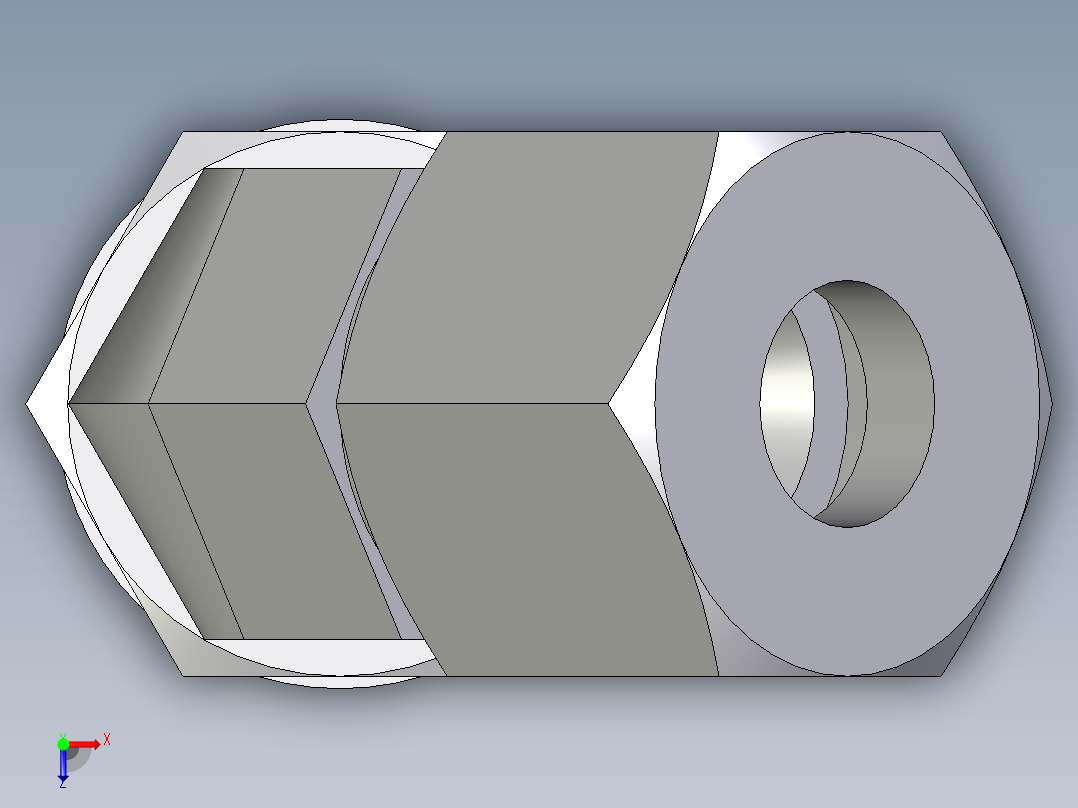 卡套式工业通用硬管接头EO_Adjustable_locknut_45_deg_elbow_VEE10SMORCF俯视图