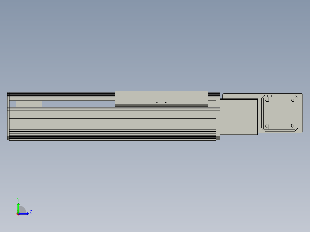 直线模组LHB21-L40-S150-BR设计图纸左视图