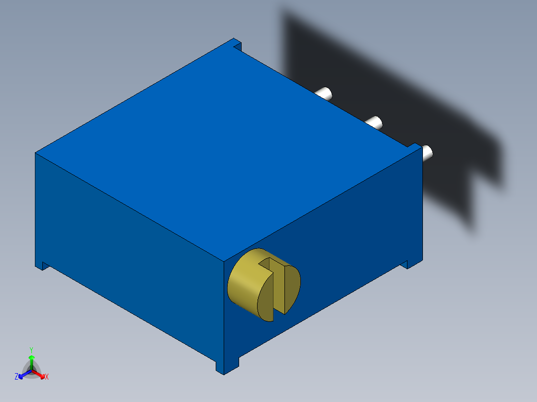 无源元件封装-3296X正等轴测图