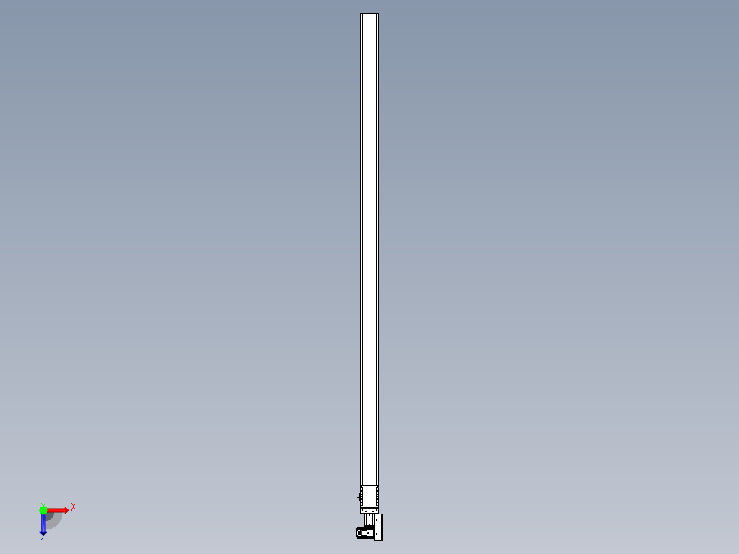 同步带全封闭直线模组TPA-HCB-105D-90-L2550-MR-Y-P20-N3俯视图