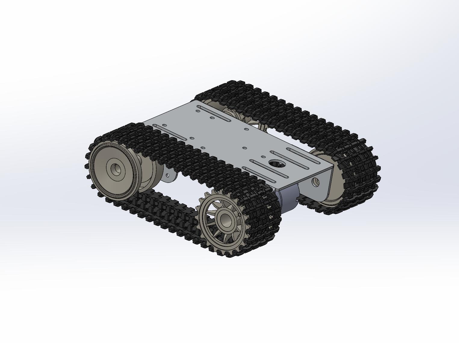 简易履带式底盘三维solidworks