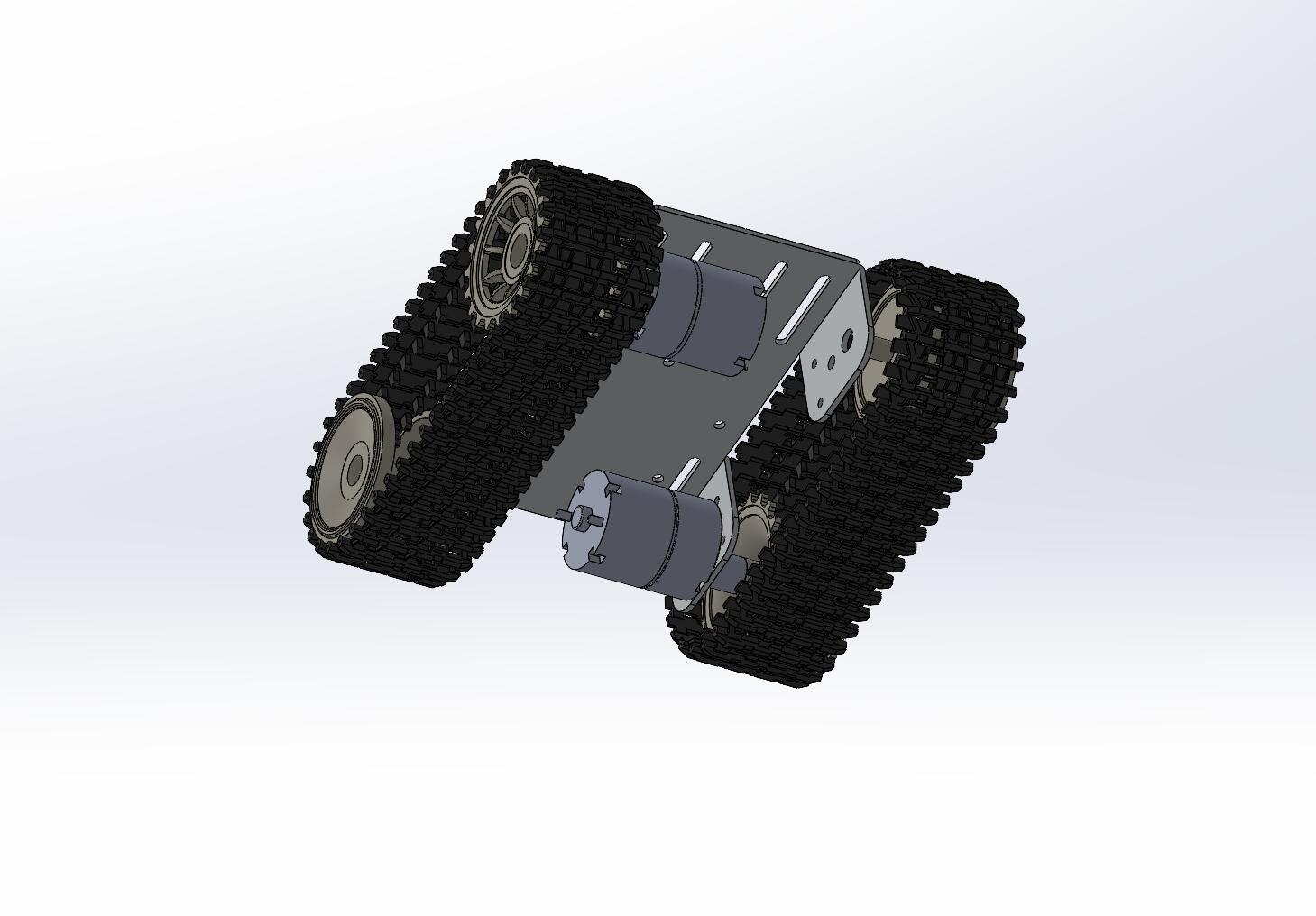 简易履带式底盘三维solidworks