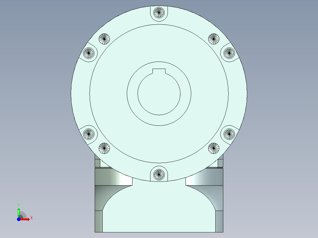 直齿孔ZPLE160-L3 22-110-145-M8.stp前视图