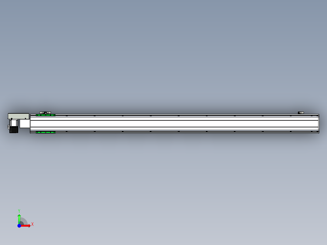 同步带滑台-半封闭B13H-L45-S1800-R-P40-D3前视图