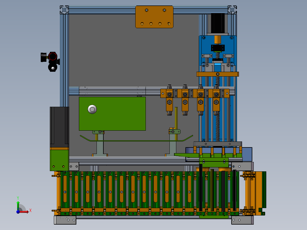 遮阳板铝管涂油机前视图