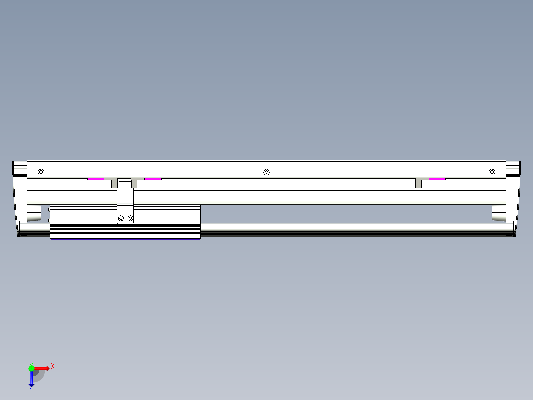 威洛博VL系列直线电机模组-VL14S2-S300俯视图