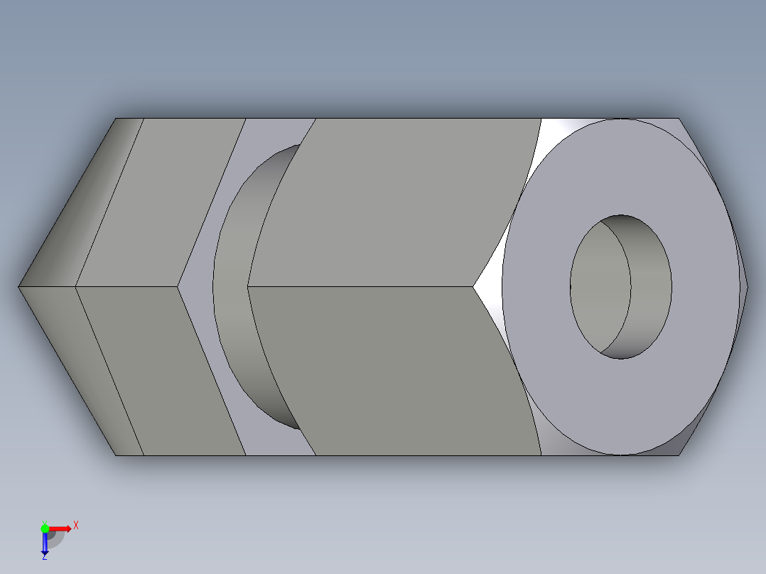 卡套式工业通用硬管接头EO_Swivel_nut_45_deg_elbow_EV06LCF俯视图