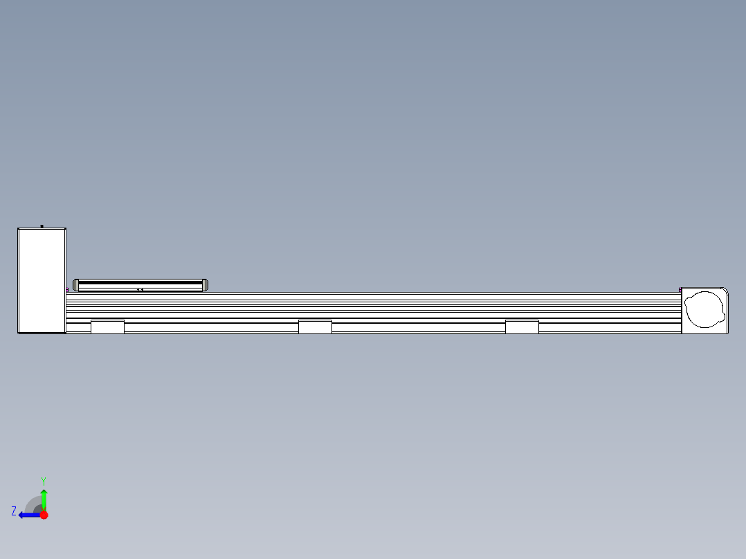 同步带滑台-欧规B8-L88-S900-L-ZP75-D3-N10右视图