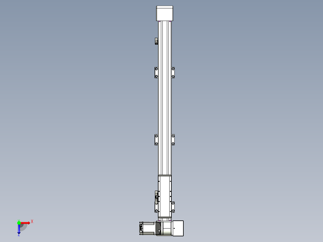 同步带滑台-欧规B8-L88-S900-L-ZP75-D3-N10俯视图