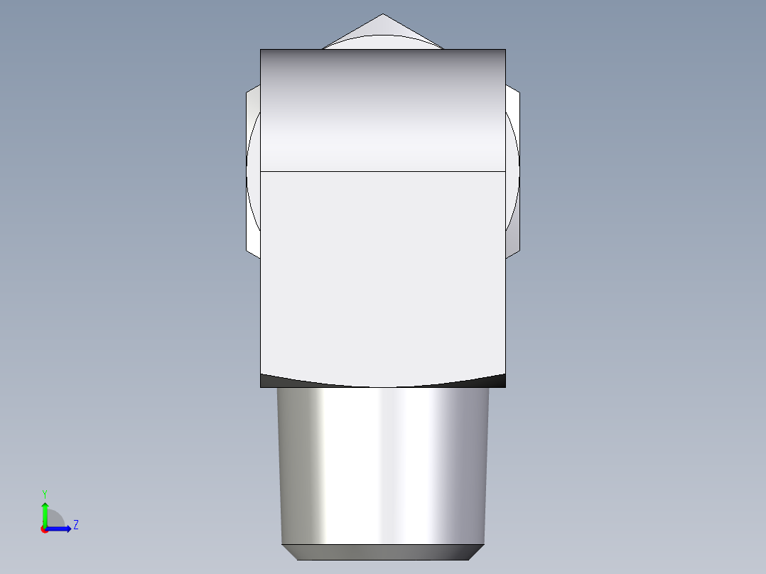 卡套式工业通用硬管接头EO_Male_stud_elbow_WE08SMCF左视图