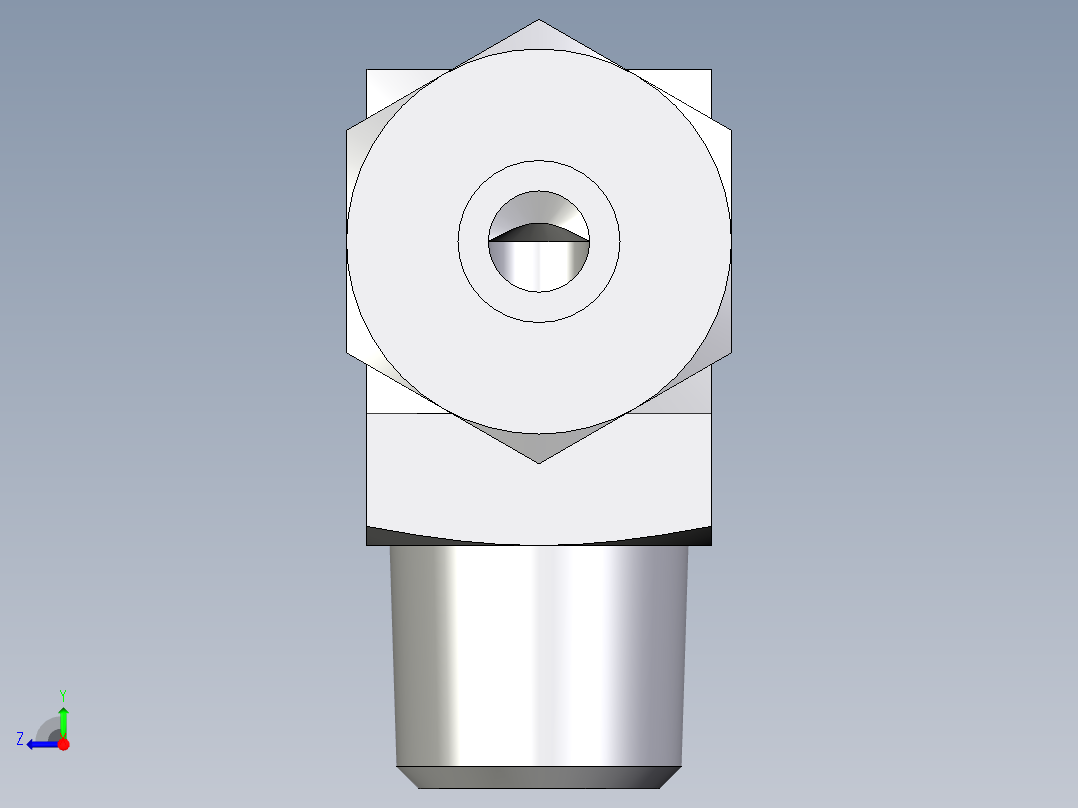 卡套式工业通用硬管接头EO_Male_stud_elbow_WE08SMCF右视图