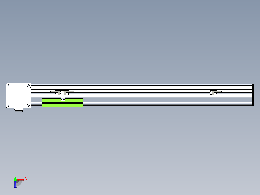 同步带滑台-半封闭B13-L90-S500-R-Z86-D3俯视图