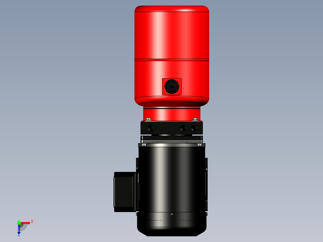 液压装置俯视图