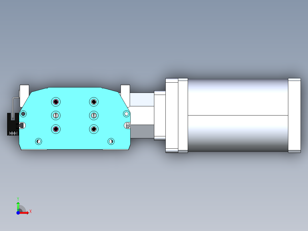 东锦同步带传动-直线滑台模组DH135B-L125-S300-BL-P400W-C3前视图