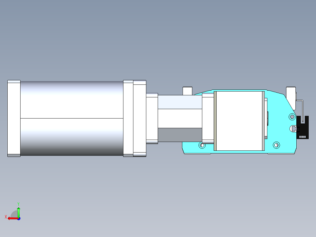 东锦同步带传动-直线滑台模组DH135B-L125-S300-BL-P400W-C3后视图