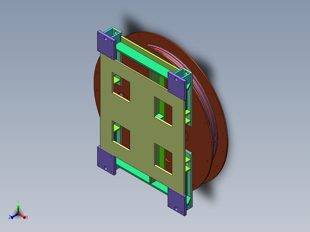 风力发电设备发电机和塔筒固定底座1146240==50正等轴测图
