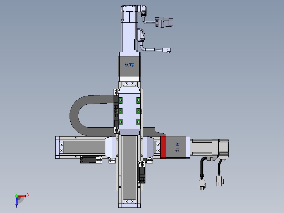 内嵌直交机械手XYG系列XYG220-F3俯视图