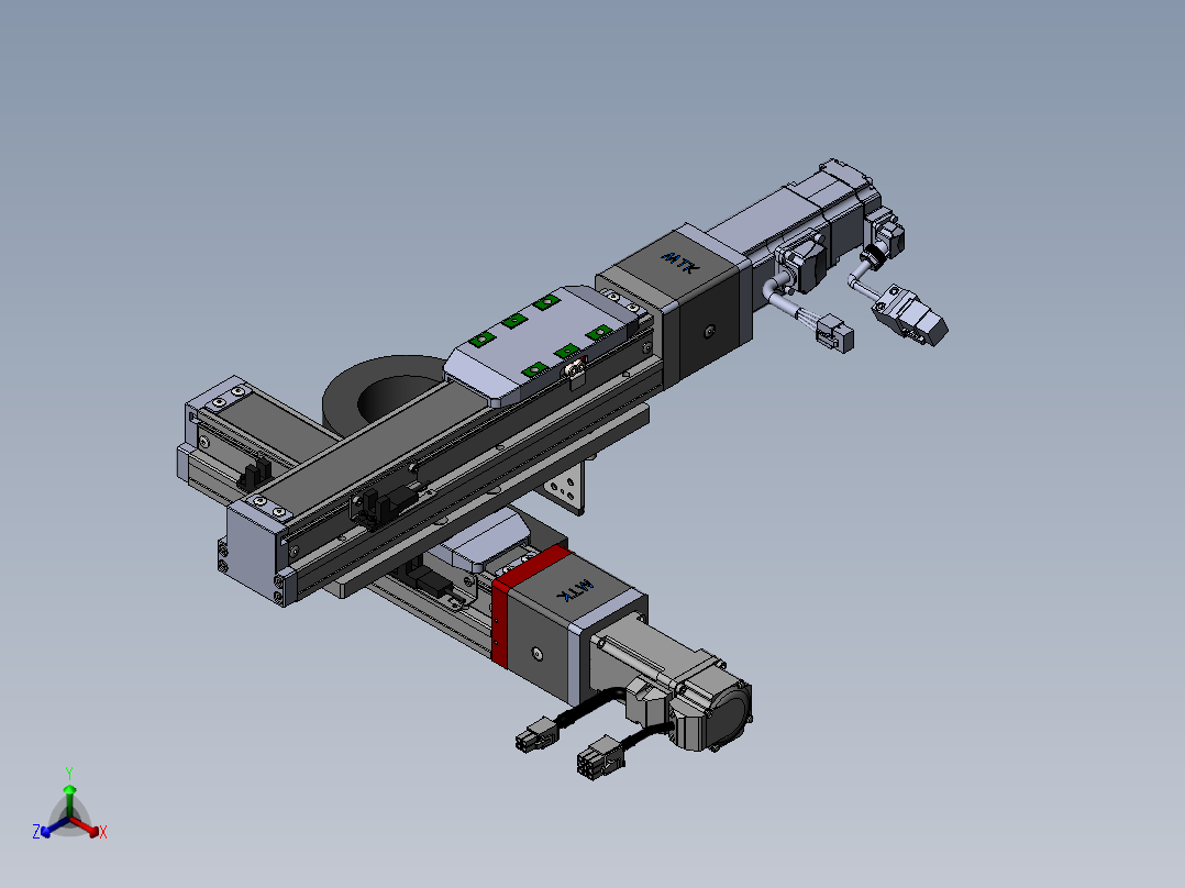 内嵌直交机械手XYG系列XYG220-F3正等轴测图