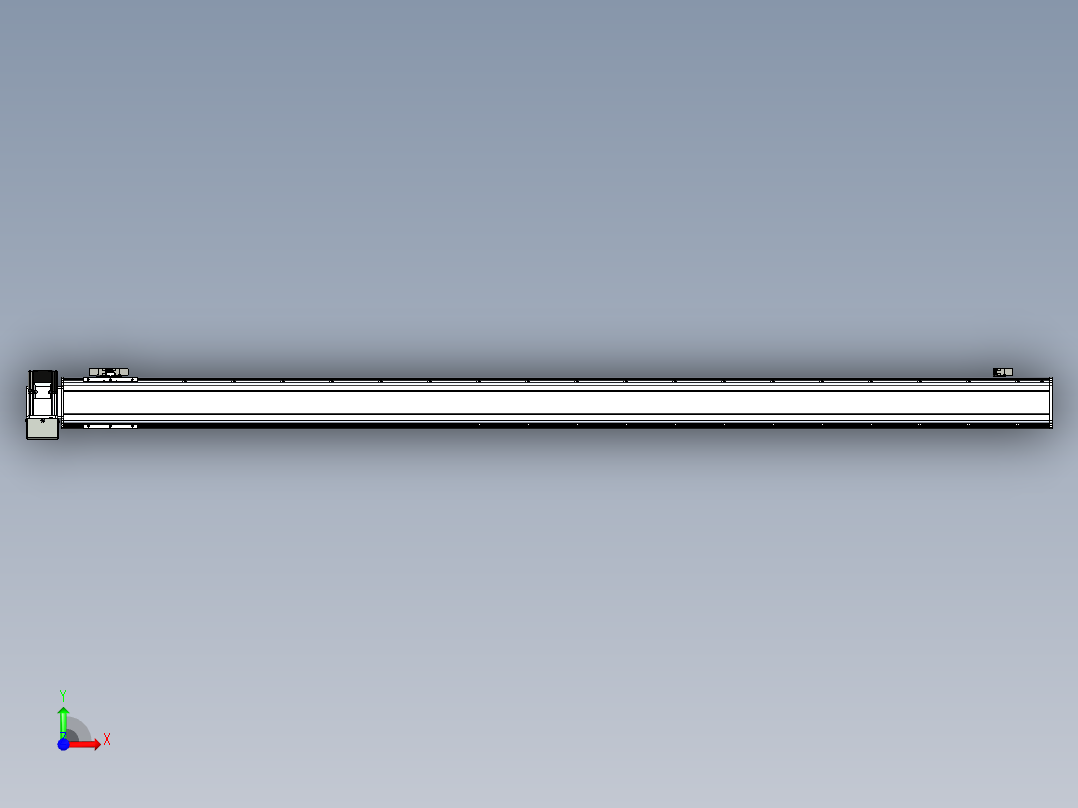 同步带滑台-半封闭B10H-L45-S1800-LU-P40-D3前视图