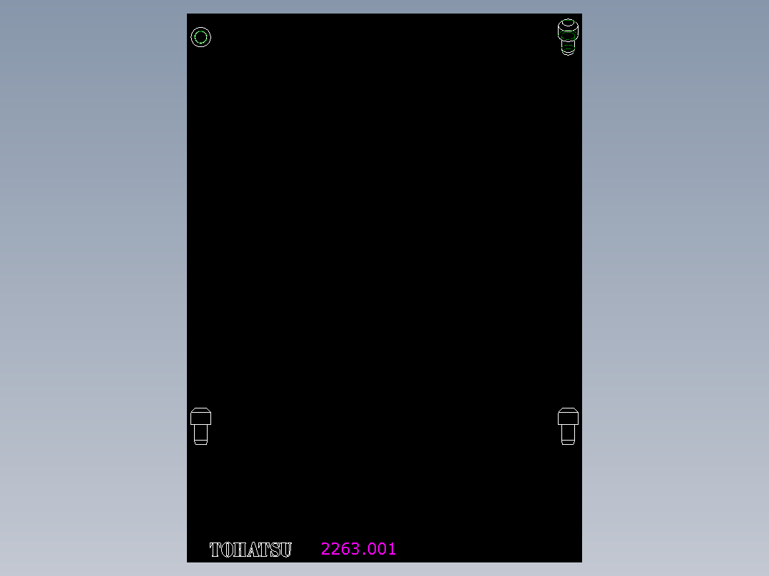 定位配件(B)2263-2D多系列多零件图纸模型