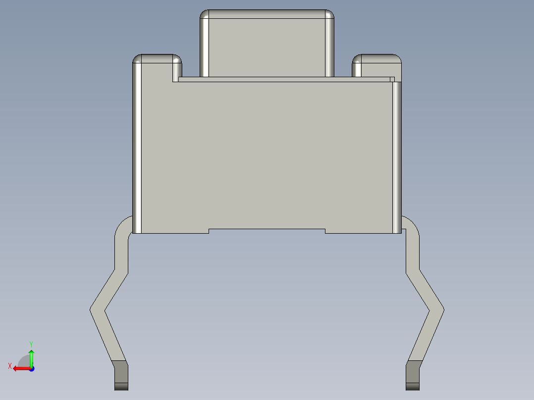 16.0㎜ x 3.5㎜轻触开关后视图