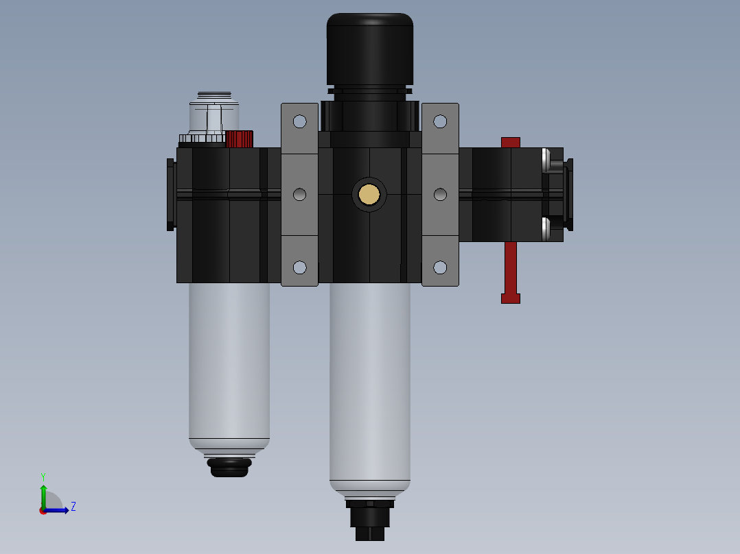 KIT FILTRO REGULADOR LUBRIF. DRENO AUTO 1-4 (BL72-XXX)左视图