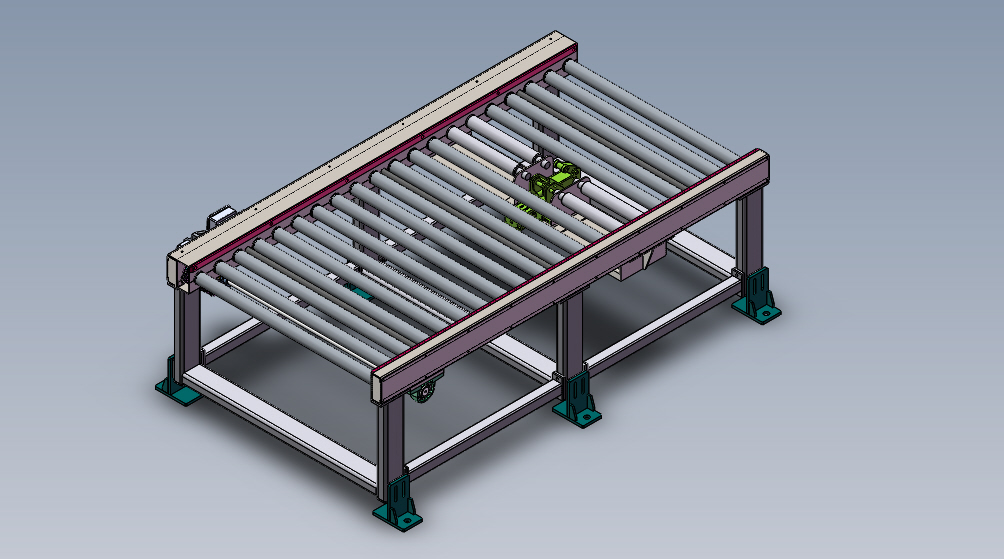 2M单层积放辊筒线sw14可编辑
