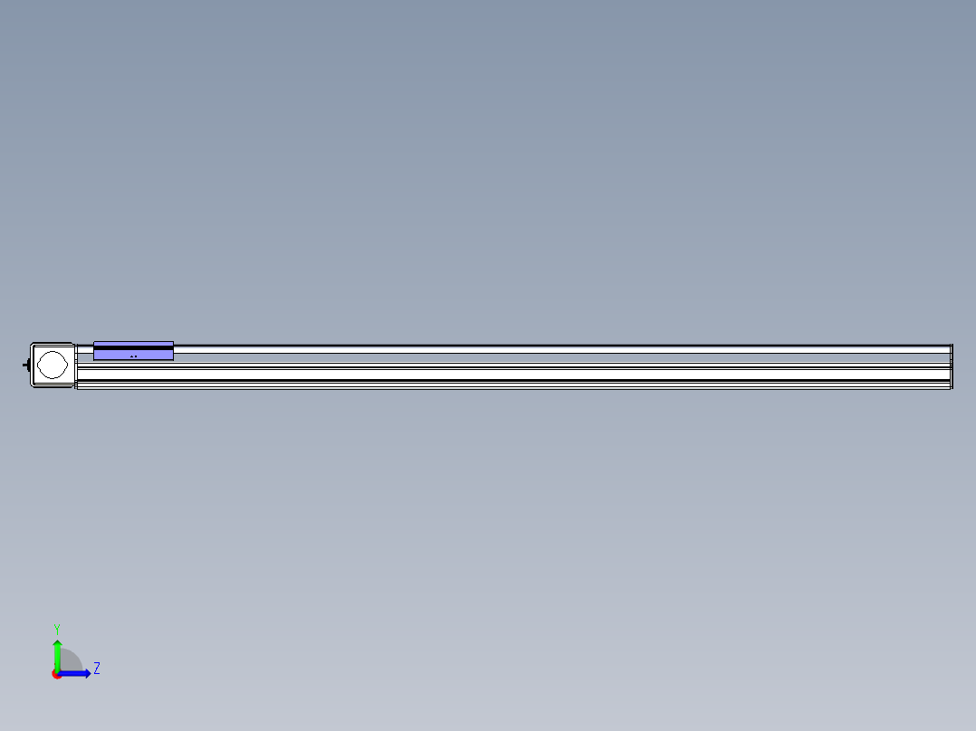 同步带滑台-半封闭B17-L100-S1500-R-P75-D3-N3左视图