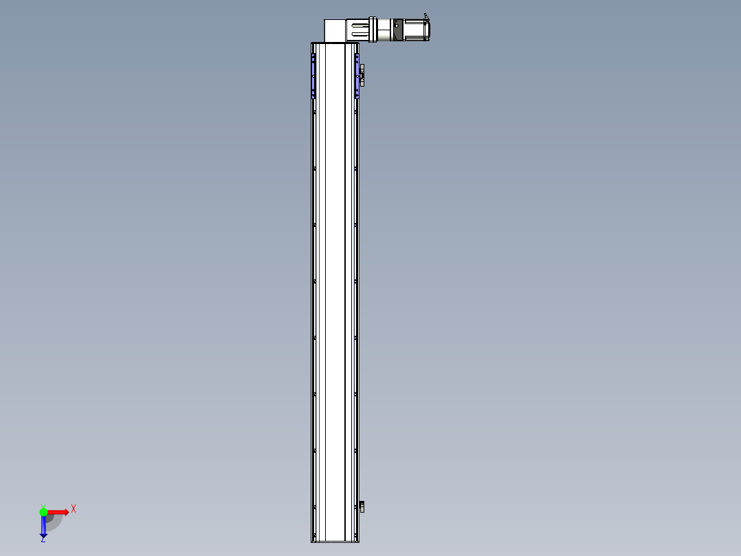 同步带滑台-半封闭B17-L100-S1500-R-P75-D3-N3俯视图