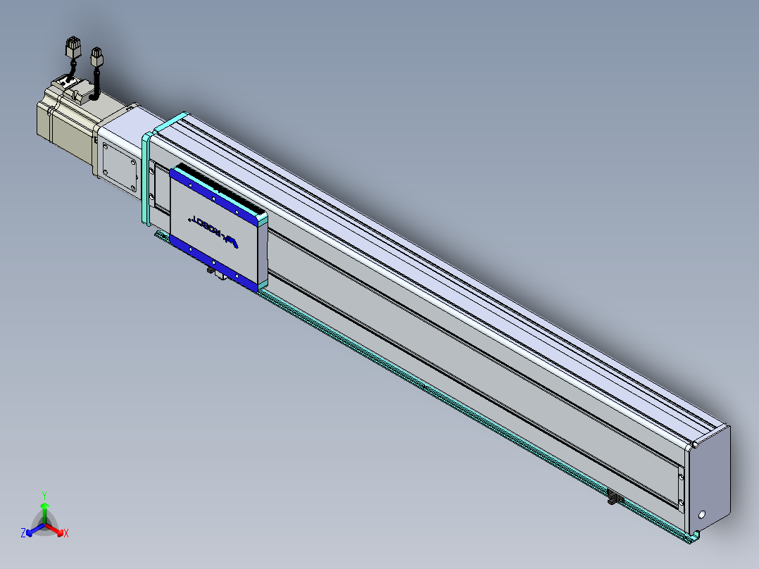 威洛博VC丝杆传动-无尘环境VC14-Lxx-C-S700-BC-ZP75-C3正等轴测图