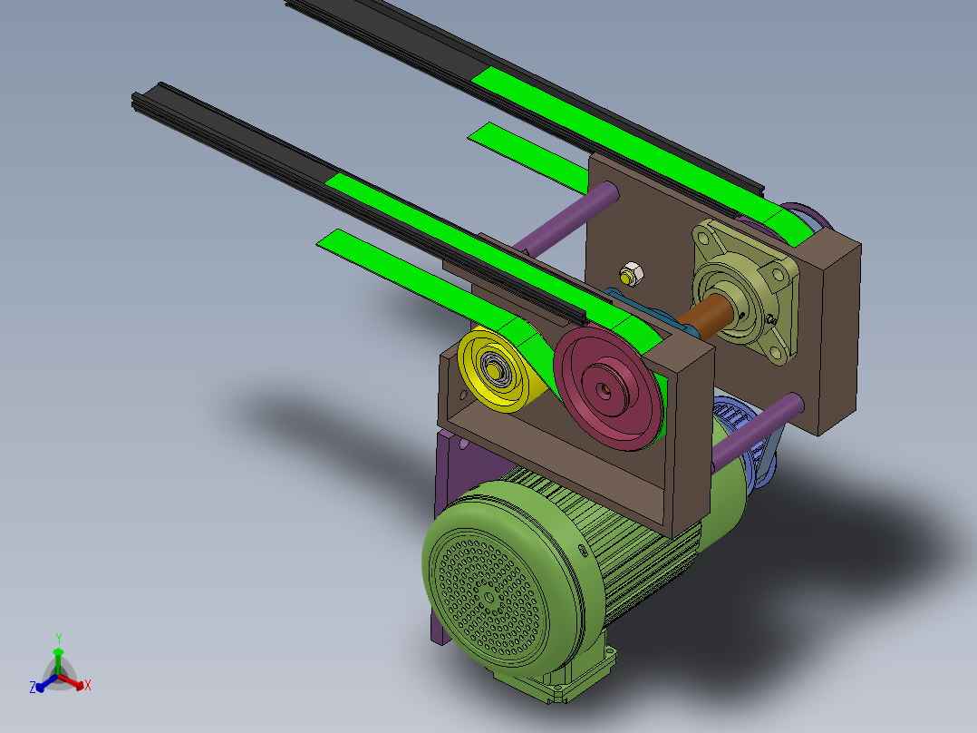 平皮带流水线驱动端模块