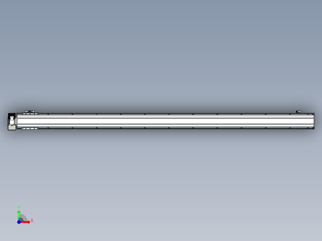 同步带滑台-半封闭B13H-L45-S2200-LU-P40-D3前视图