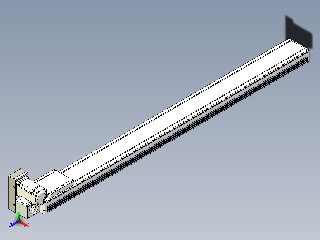 同步带全封闭直线模组TPA-HCB-105D-90-L1150-LU-C-P20-N3正等轴测图